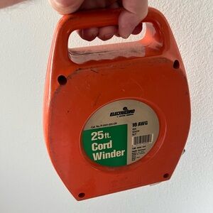 Electriduct 25 ft Orange Cord Winder